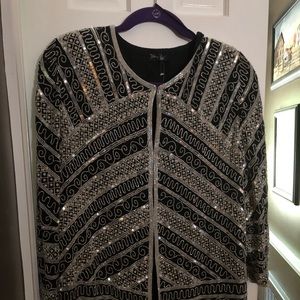 Woman’s plus size beaded jacket